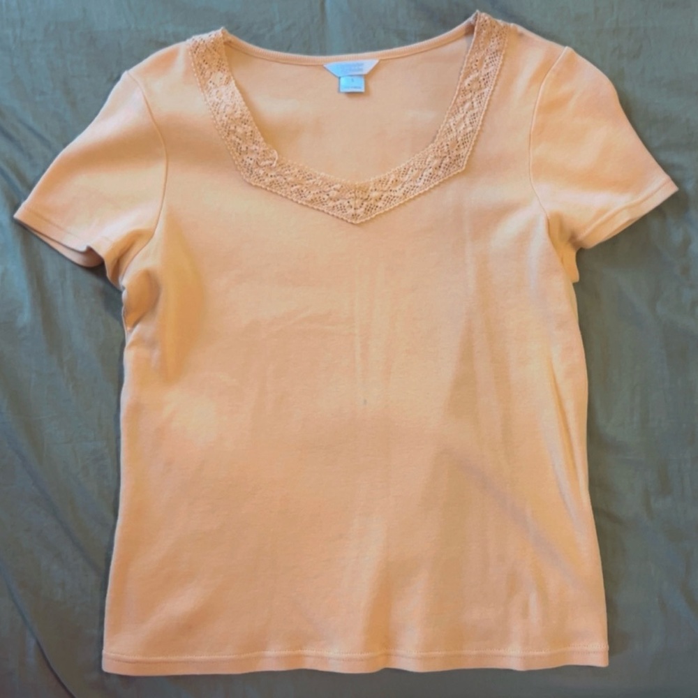 "Christopher & Banks" yellow tee